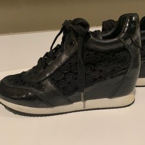 Ash  black, lace platform sneakers